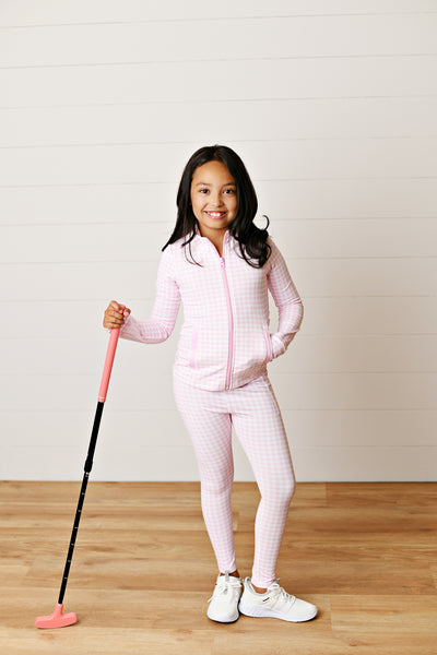 Pink Gingham Leggings
