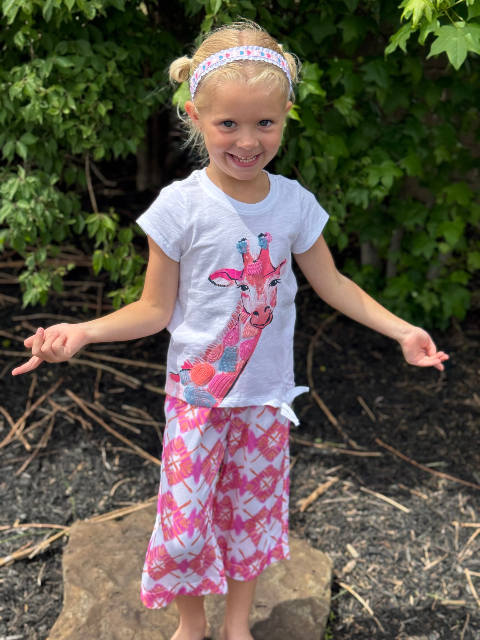 Giraffe Tie Front Tee