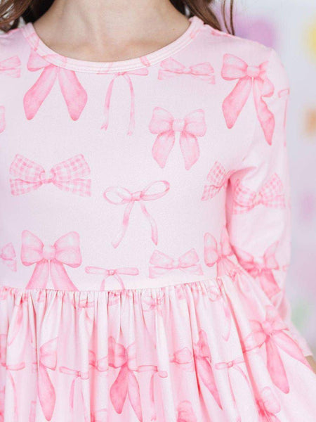 Blushing Bow Pocket Dress