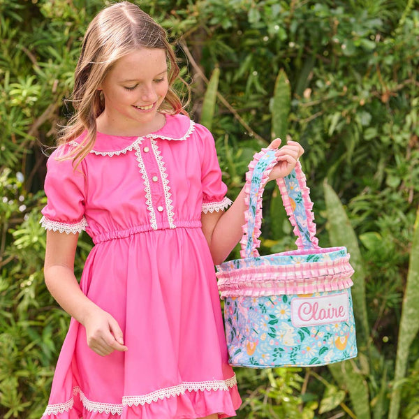 Easter Basket - Floral Bunnies