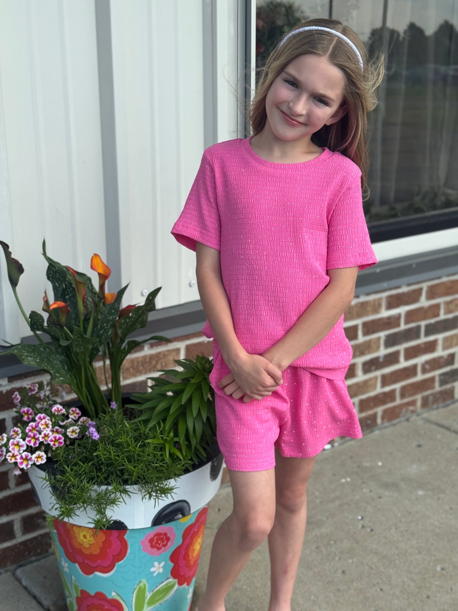 Rhinestone Dotted Shorts