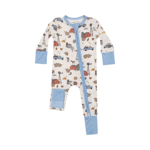 Hay Farmer Romper - Blue