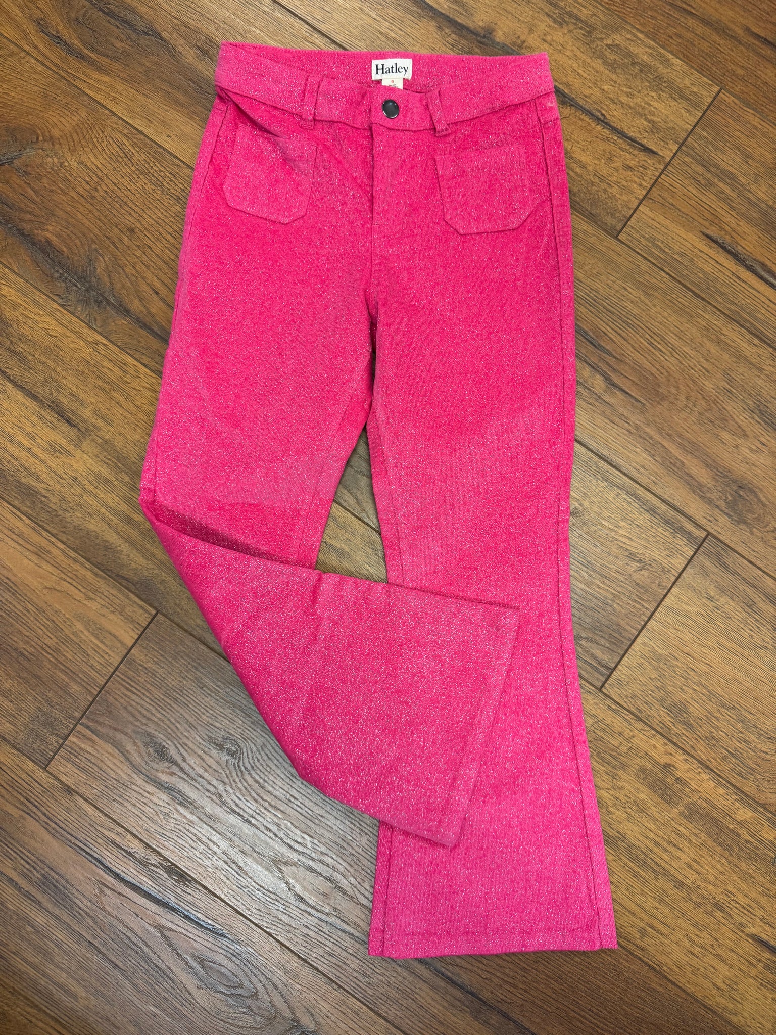 Raspberry Rose Pocket Flared Pants