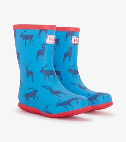 Blue Elks Rain Boots