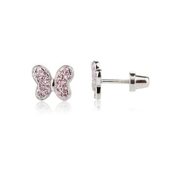 Pink Butterfly Earings