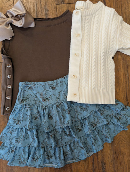 3-Tiered Skirt-Glacier Blooms