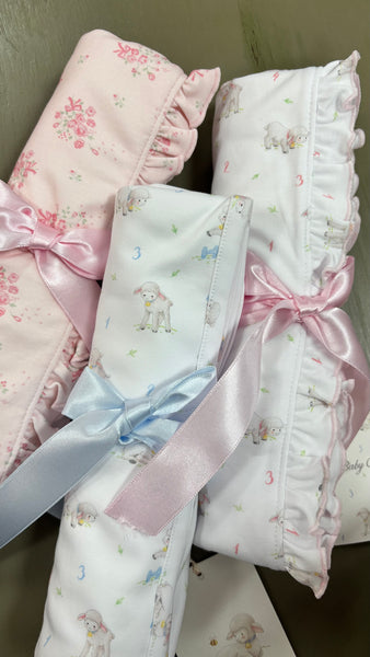 Tiny Baby Sheep Blanket - Pink