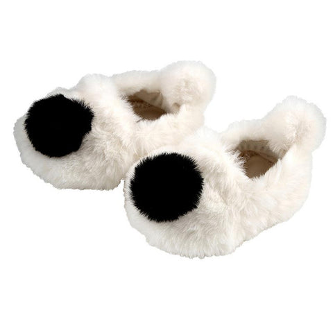 Ivory Plush Slippers