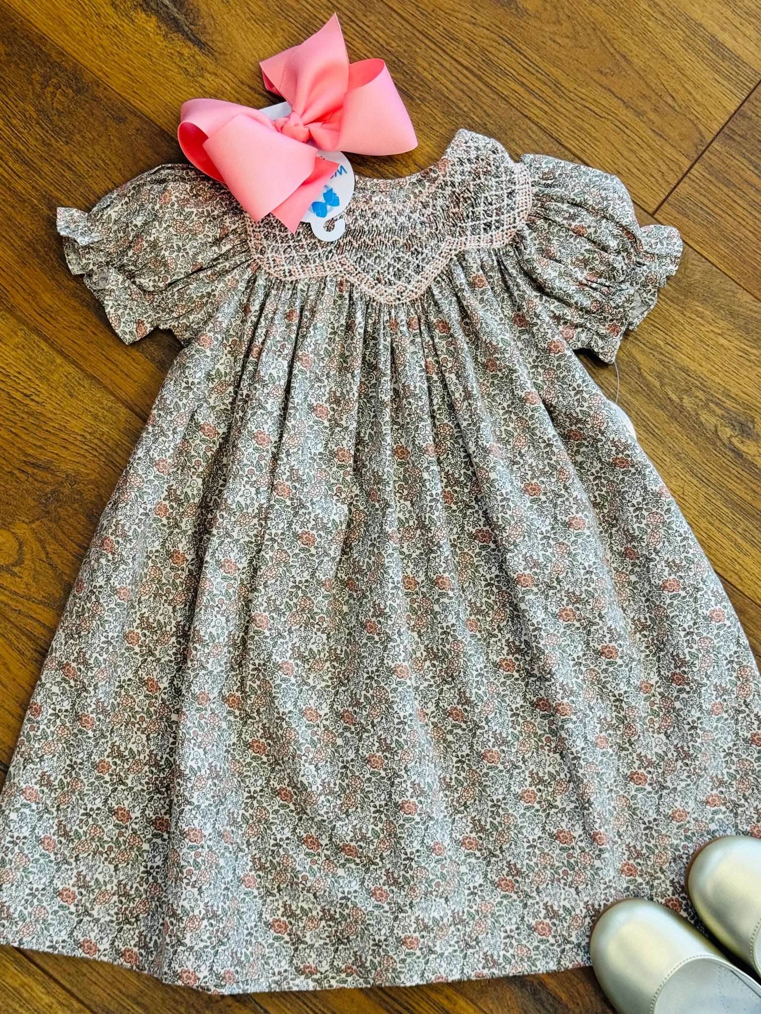 Peachy Pink Smocked Dress