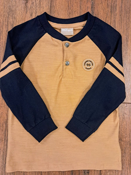 Raglan Shirt Camal/Navy