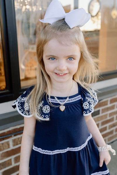 Eyelet Scallop Dress