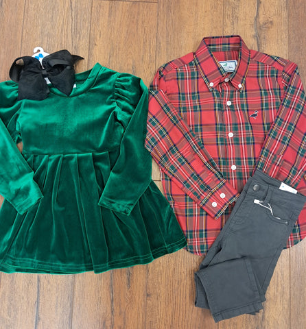 Velvet Bow Back Dress