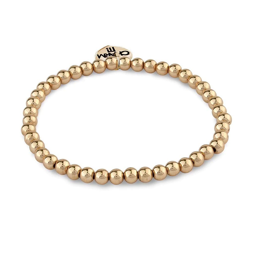 Gold Stretch Bead Bracelet