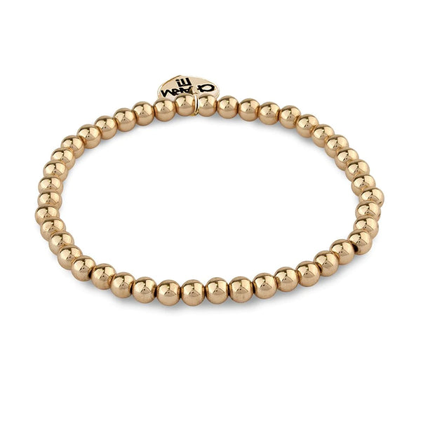 Gold Stretch Bead Bracelet