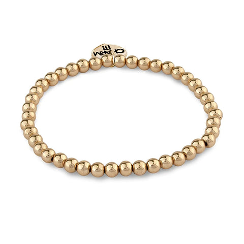 Gold Stretch Bead Bracelet