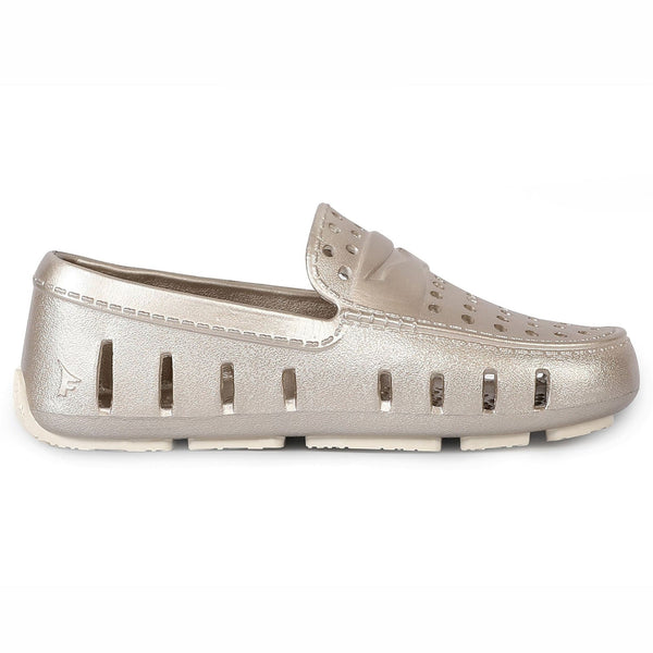 Metallic Gold Cream Floafers