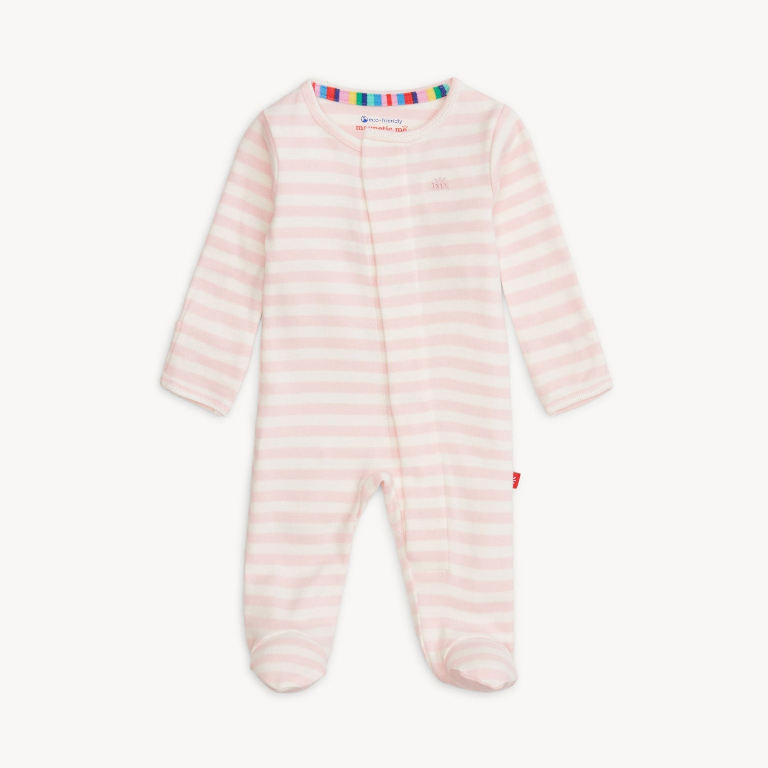 Pink Stripe Footie