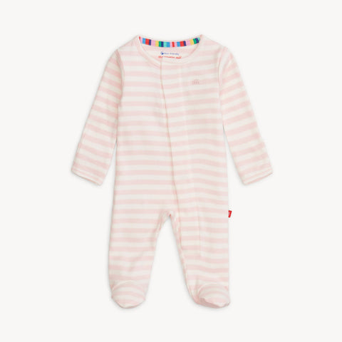 Pink Stripe Footie