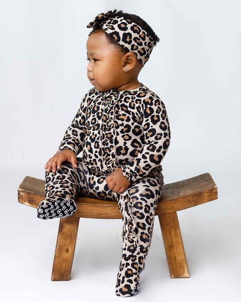 Kiara Ruffled Zippered Footie