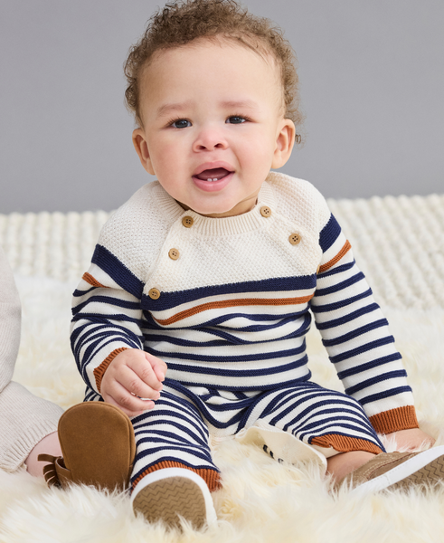 Striped Sweater Coverall