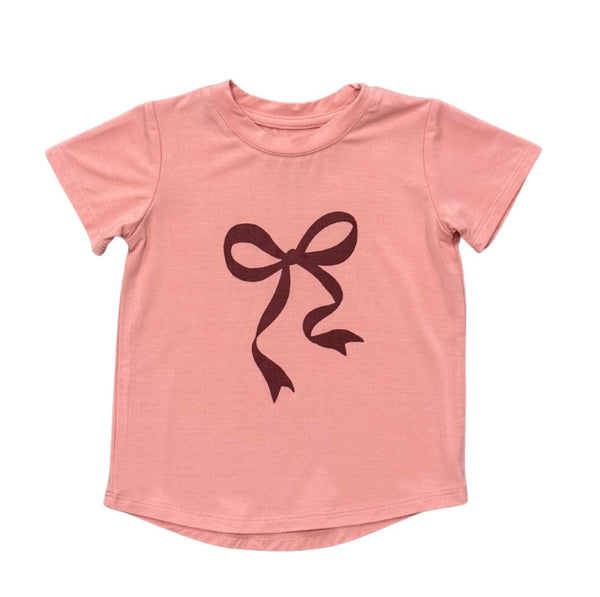 Bow Tee in Rose