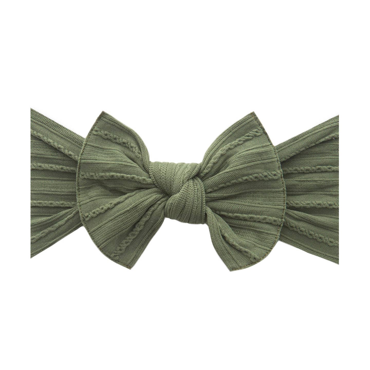 Army Green Cable Knit Headband