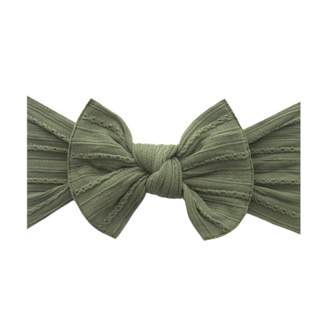 Army Green Cable Knit Headband