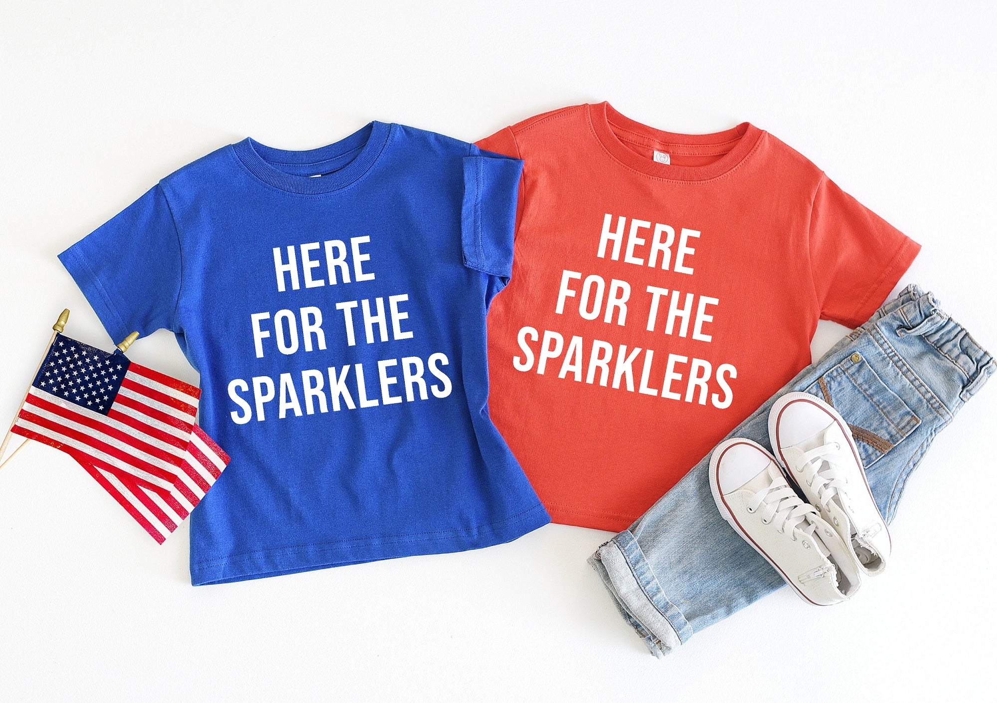 Blue Here for the Sparklers Tee
