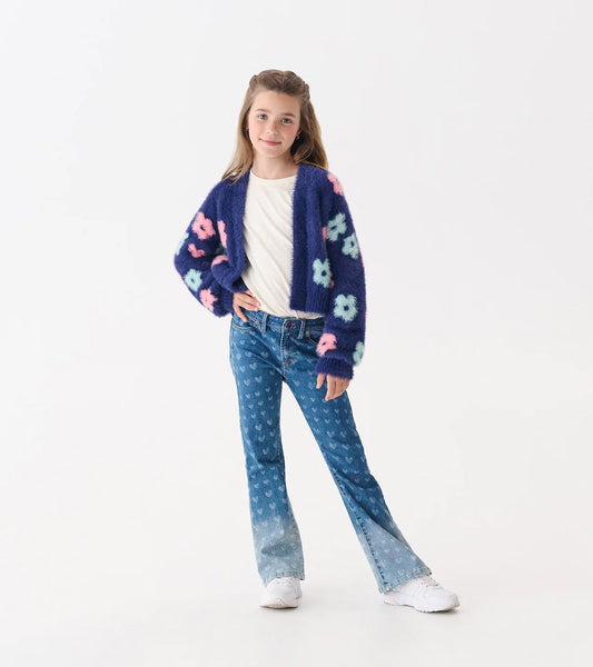 Big Flower Open Cardigan