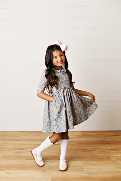 Blue Floral Dress