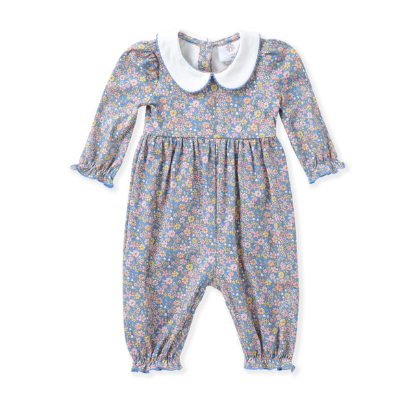 Blue Floral Romper