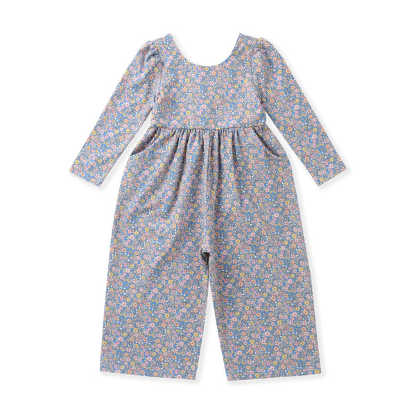 Blue Floral Pocket Jumper