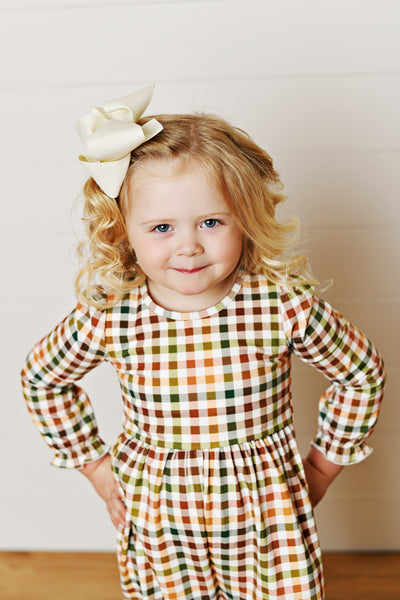 Fall Gingham Romper