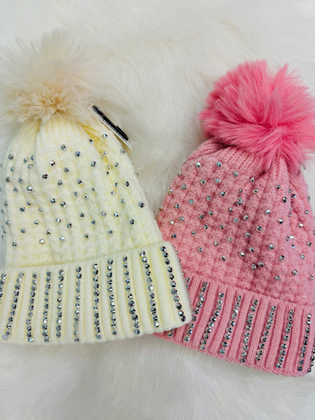 Winter Hat with Rhinestone