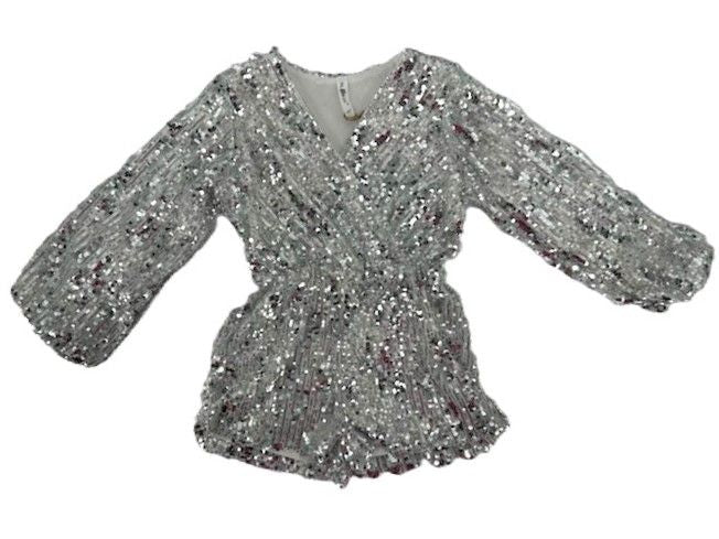 Silver Sequin Romper