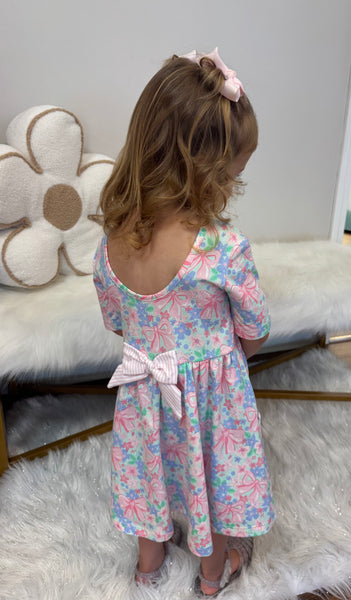 Bow Blooms Twirl Dress