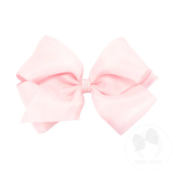 Lt. Pink Medium Overlay Bow