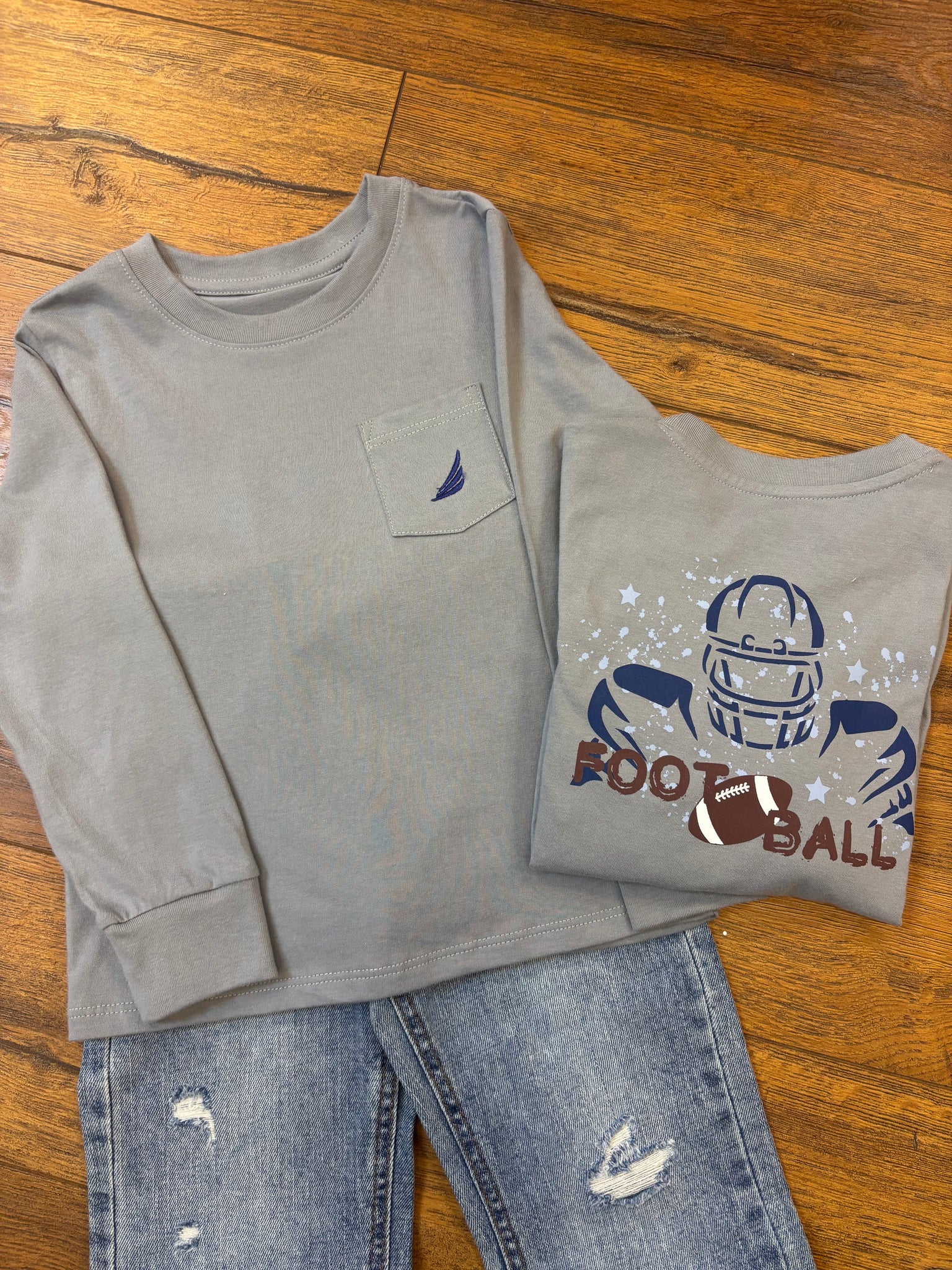 Football Player Pocket Tee