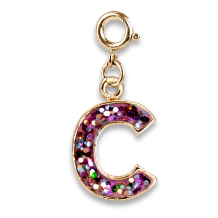 Glitter Initial Charms