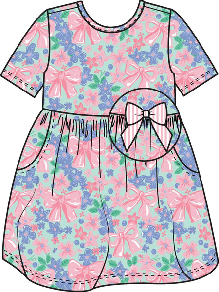 Bow Blooms Twirl Dress