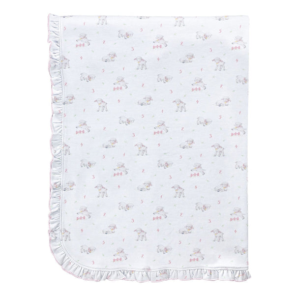 Tiny Baby Sheep Blanket - Pink