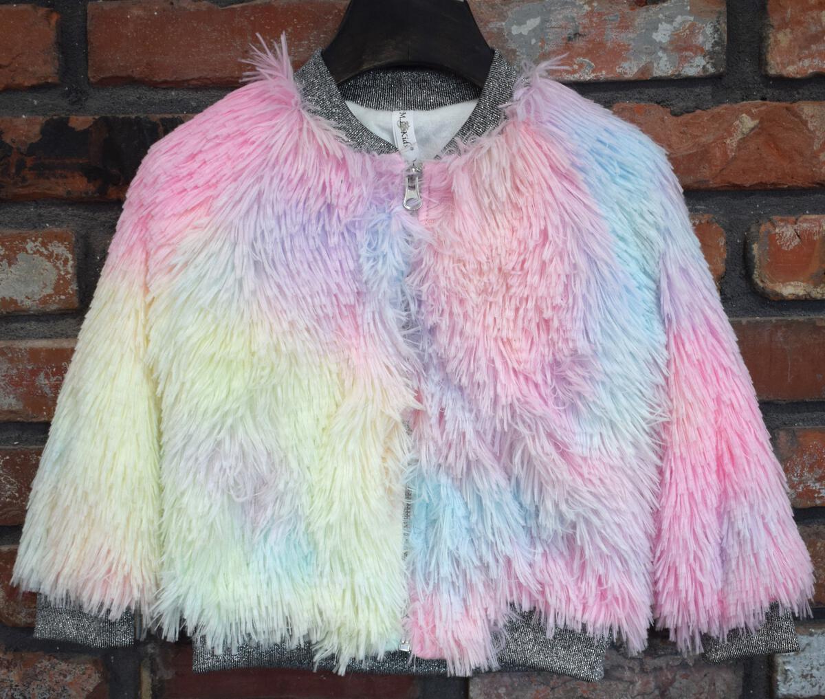Rainbow Shaggy Jacket