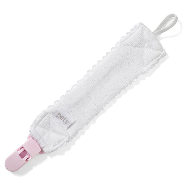 Pointelle Pacifier Clip