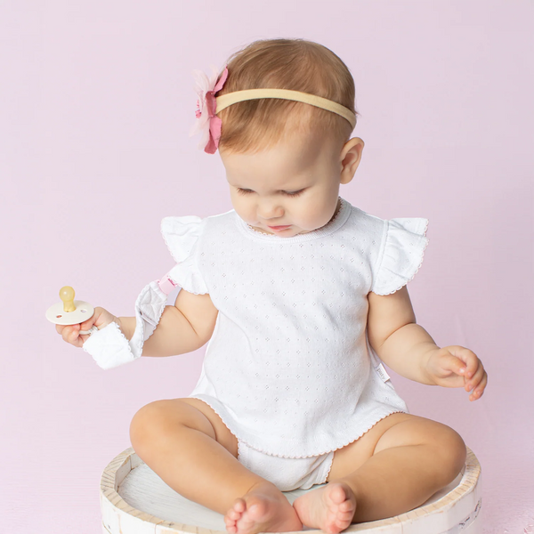 Pointelle Pacifier Clip