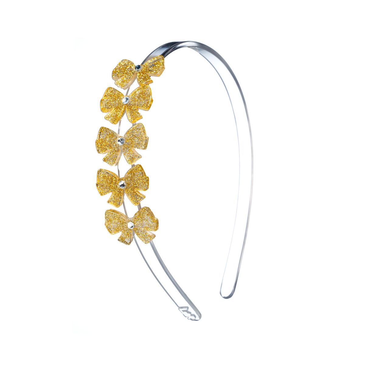 Gold Glitter Bows Headband