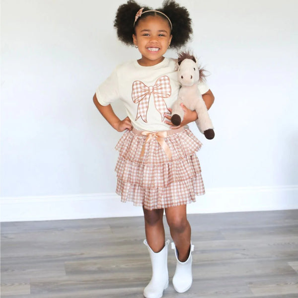 Gingham Bow T-Shirt
