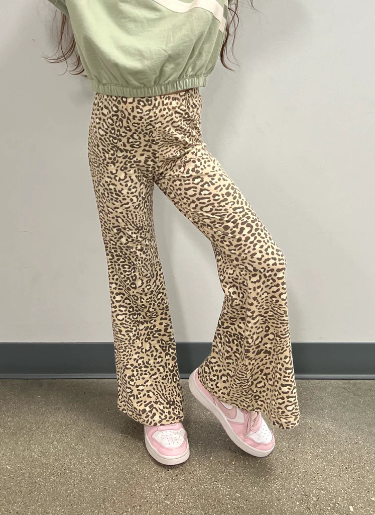 Leopard Print Bell Bottom - Tween