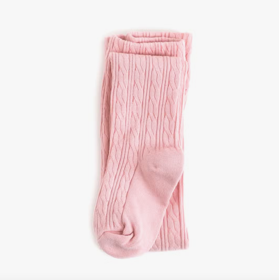 Pink Cable Knit Tights