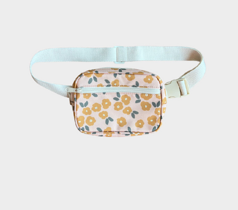 Golden Floral Mini Belt Bag