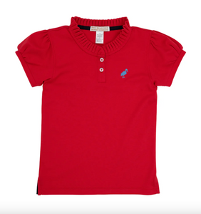 Little Miss Prim & Proper Polo - Red